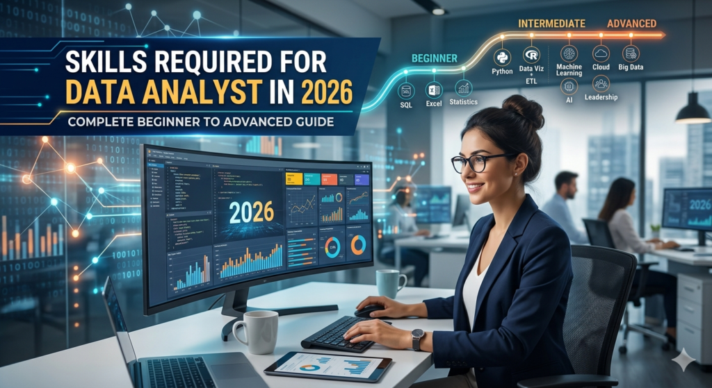 Skills Required for Data Analyst in 2026 – Complete Beginner to Advanced Guide